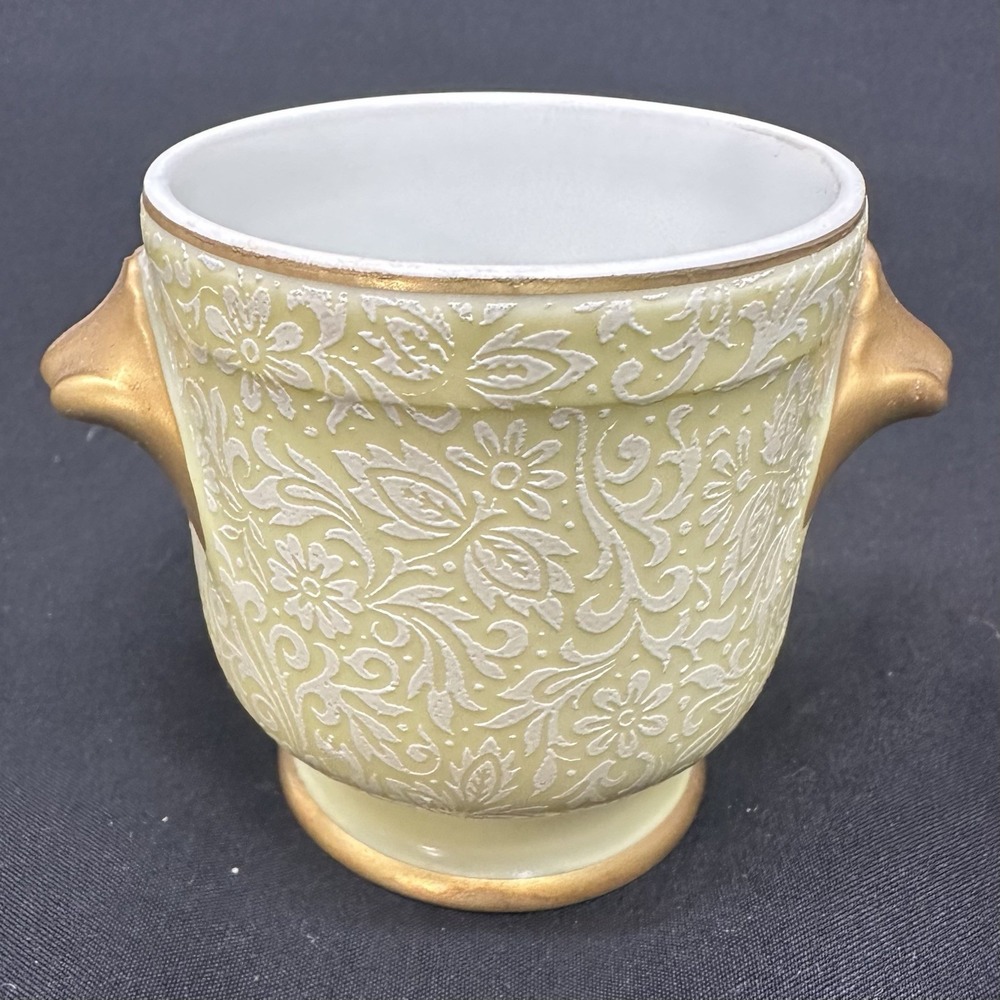 Limoges France 2 5/8" Pedestal Cup / Cachepot / Handled Jardinière, Vintage